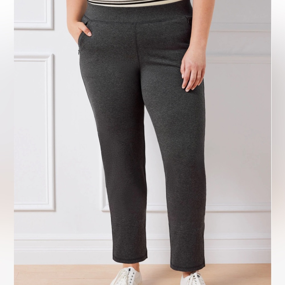 Straight leg, stretch, pants, and gray new with tags by Talbots